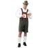 Calças tirolesas com suspensórios, estilo Oktoberfest alemão.