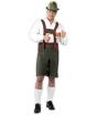 Calças tirolesas com suspensórios, estilo Oktoberfest alemão.
