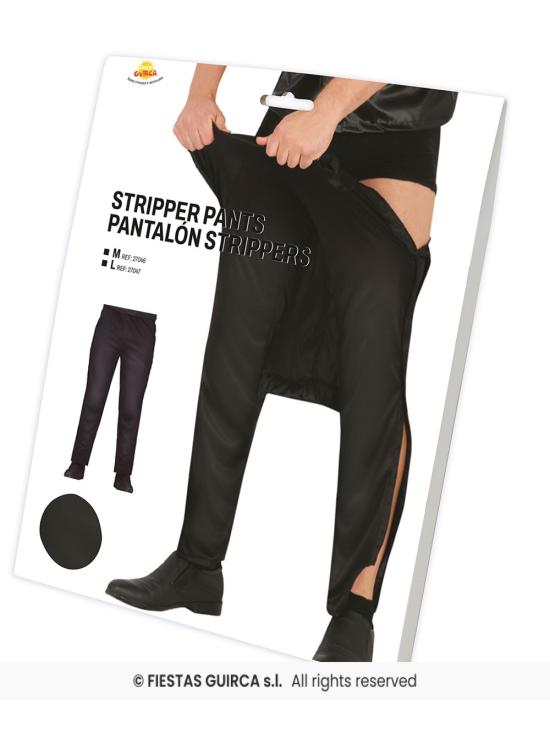 Calça Stripper Preta - Acessório de Fantasia para Despedidas de Solteiro e Festas Adultas -