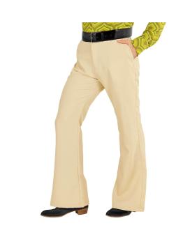 Calça Masculina Anos 70 Groovy Bege