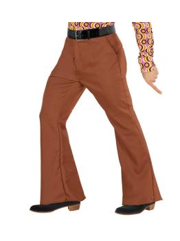 Calça masculina marrom dos anos 70 *