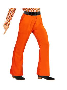 Calça masculina laranja dos anos 70