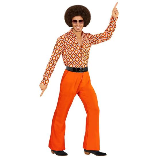 Calça masculina laranja dos anos 70 Calça masculina laranja dos anos 70