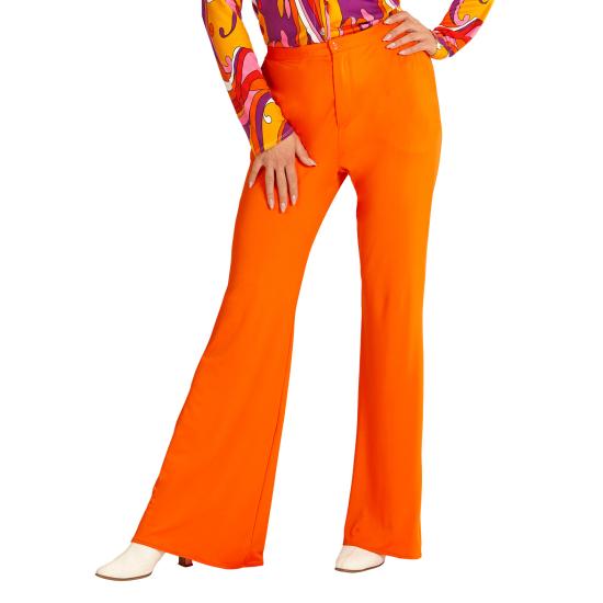 Calça Feminina Anos 70 Groovy Laranja Calça Feminina Anos 70 Groovy Laranja