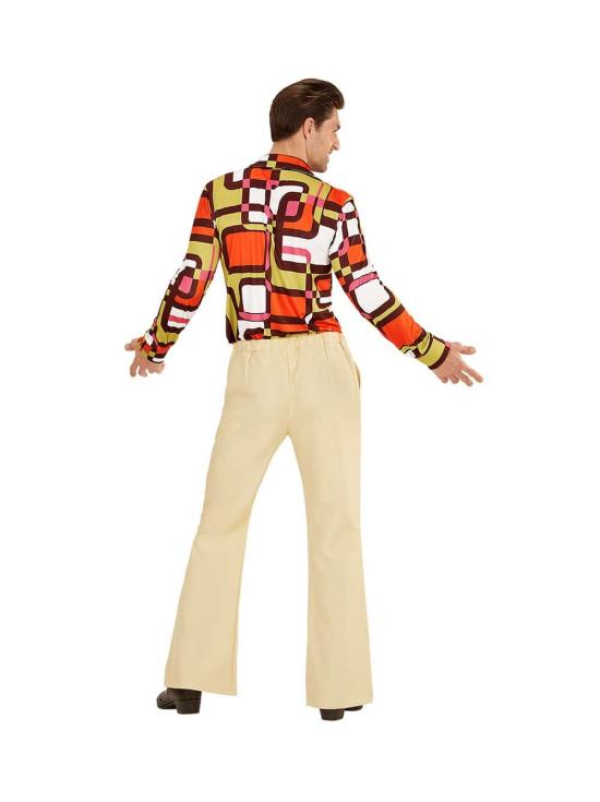 Calça Masculina Anos 70 Groovy Bege