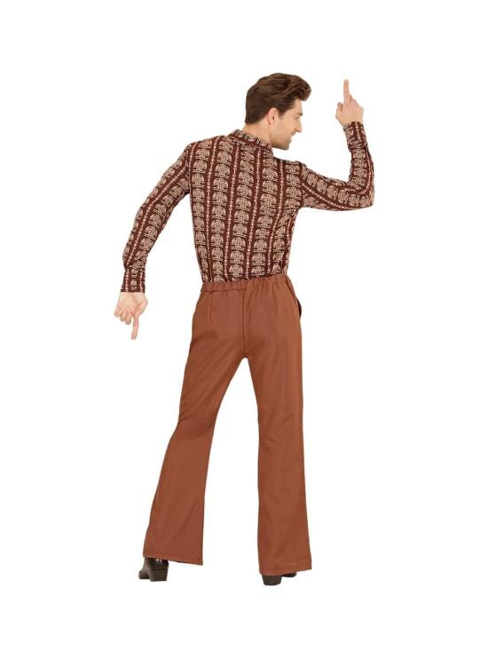 Calça masculina marrom dos anos 70 *