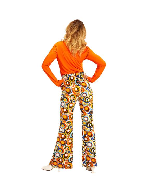 Calça Feminina Anos 70 Groovy Bubbles
