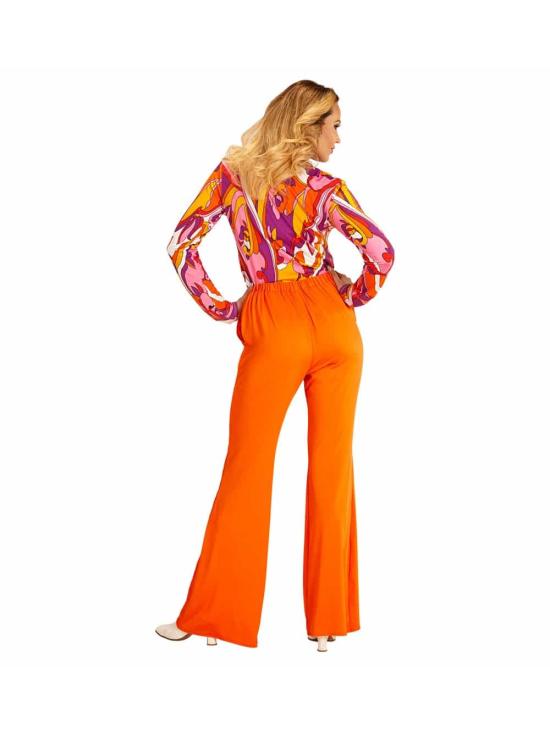 Calça Feminina Anos 70 Groovy Laranja