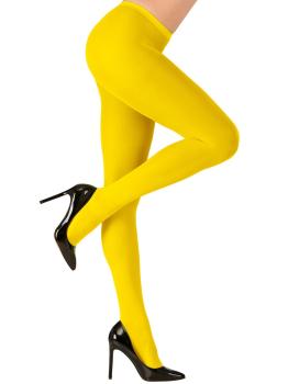 Meia-calça fluorescente para mulher Amarela