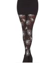 Meia-calça com estampa de teia de aranha para adultos
