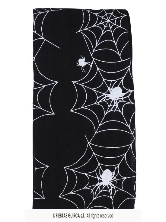 Meia-calça com estampa de teia de aranha para adultos