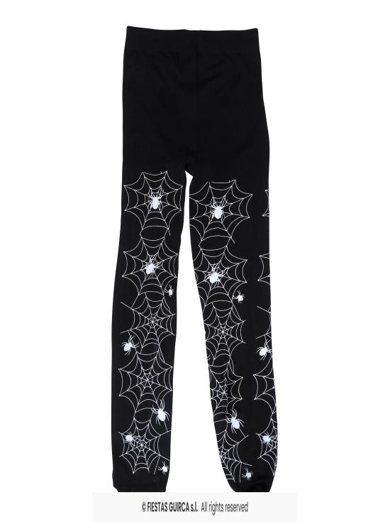 Meia-calça com estampa de teia de aranha para adultos