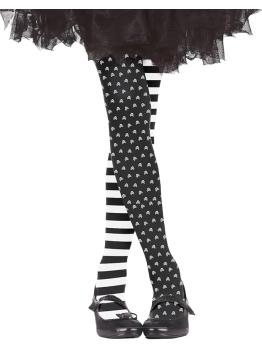 Meias-calças góticas infantis - Meias e meias para fantasias de palhaço e góticas para Halloween, Carnaval e festas à fantasia - Ideais para meninas