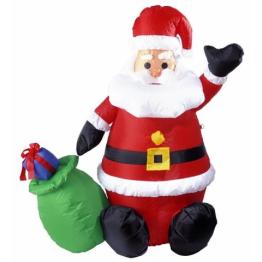 Papai Noel inflável com luz 122 cm - uso interno