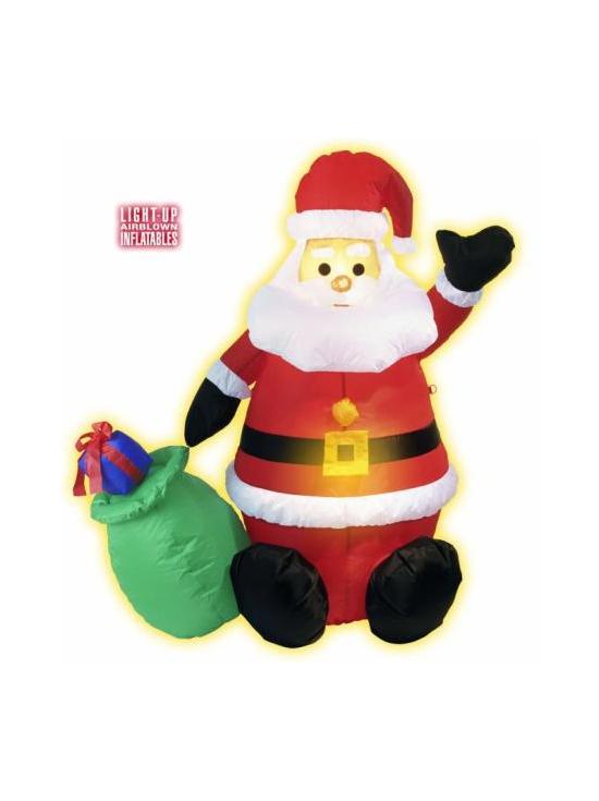 Papai Noel inflável com luz 122 cm - uso interno