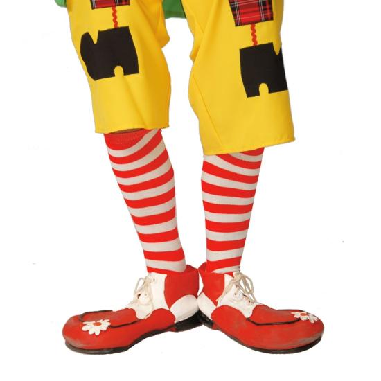 Par de meias de palhaço listradas