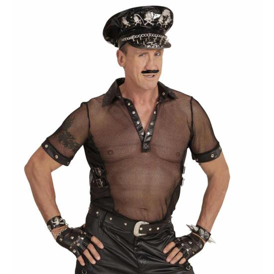 Par de luvas com tachas.