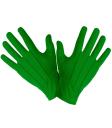 Par de luvas verdes 25cm