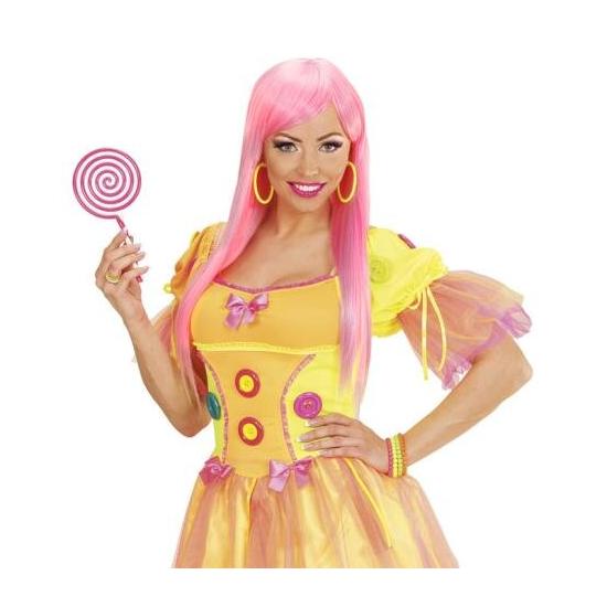 Par de brincos amarelos fluorescentes