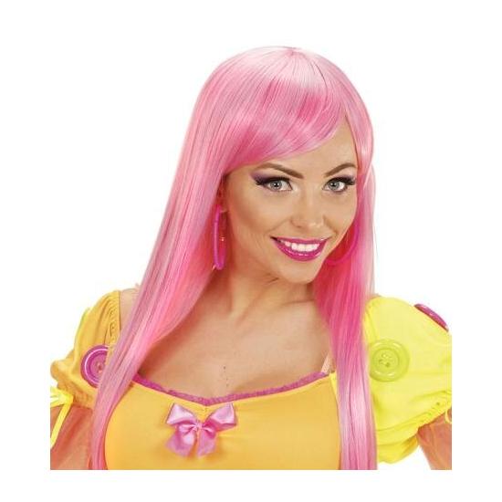 Par de brincos rosa fluorescentes