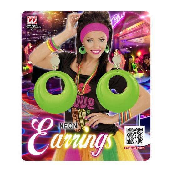Par de Brincos Verde Neon
