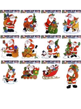 Adesivo para janela de Natal do Papai Noel 30 cms