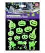 Adesivos decorativos de Halloween que brilham no escuro, 21 x 15 cm