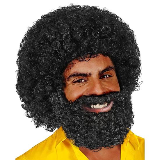 Peruca afro de barba e bigode. Peruca afro de barba e bigode.