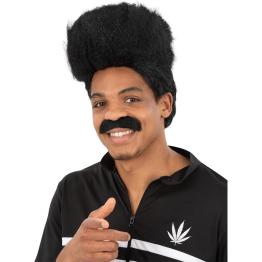 Peruca afro estilo anos 90 para fantasia retrô