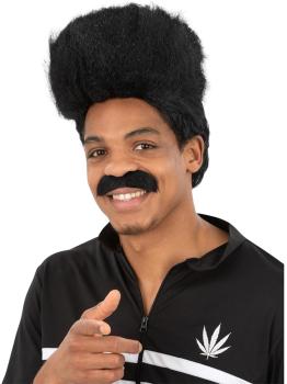 Peruca afro estilo anos 90 para fantasia retrô
