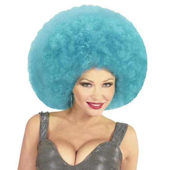 Peruca Afro Azul Oversized. Peruca Afro Azul Oversized.