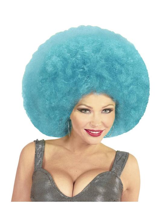Peruca Afro Azul Oversized.