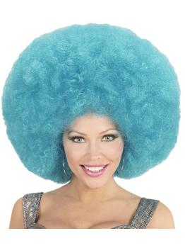 Peruca Afro Azul Oversized.