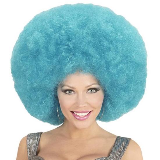 Peruca Afro Azul Oversized. Peruca Afro Azul Oversized.