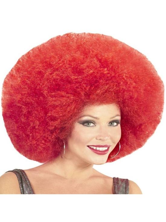 Peruca Afro Oversized Vermelha.