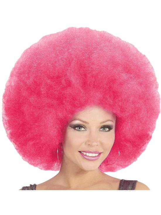 Peruca Afro Grande Rosa