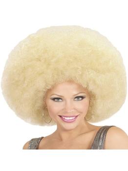 Peruca afro grande cor loira