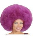 Peruca afro violeta tamanho XXL – Volume gigante para carnaval e festas.