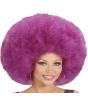 Peruca afro violeta tamanho XXL – Volume gigante para carnaval e festas.