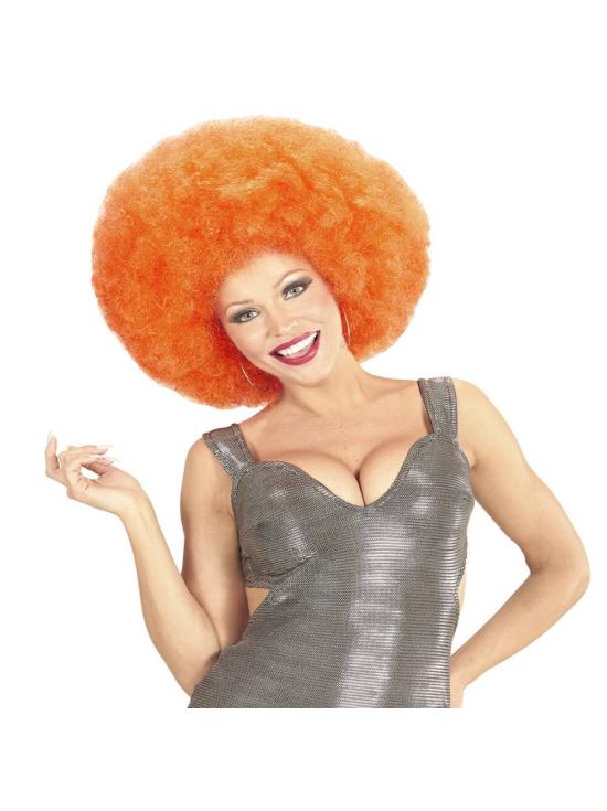 Peruca Afro Grande Laranja
