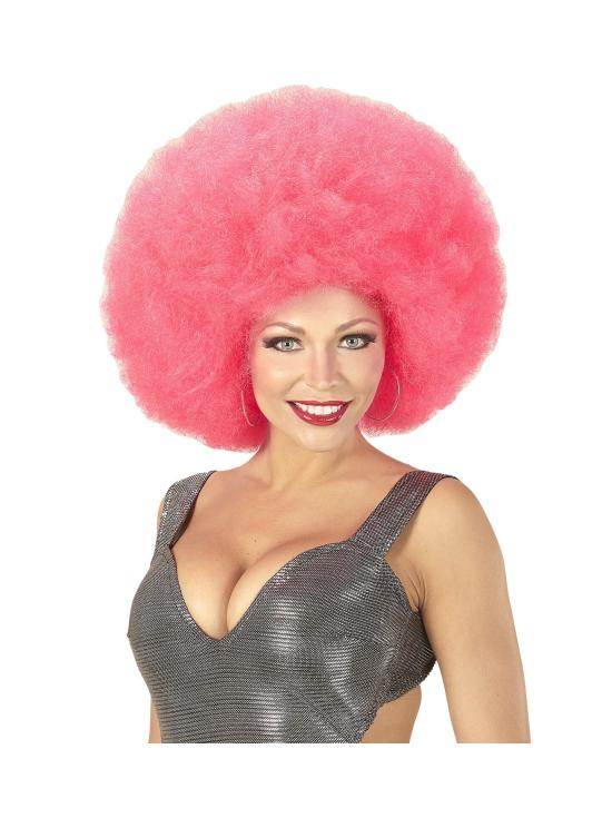 Peruca Afro Grande Rosa