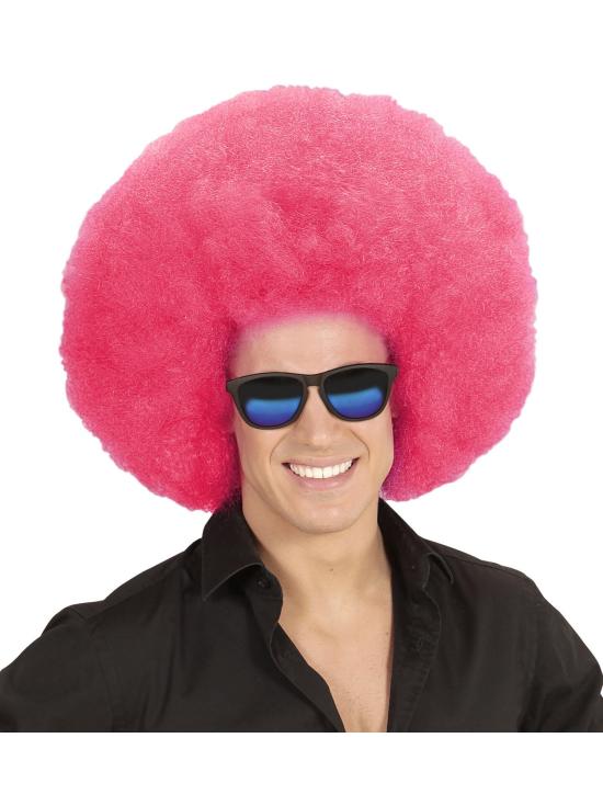 Peruca Afro Grande Rosa