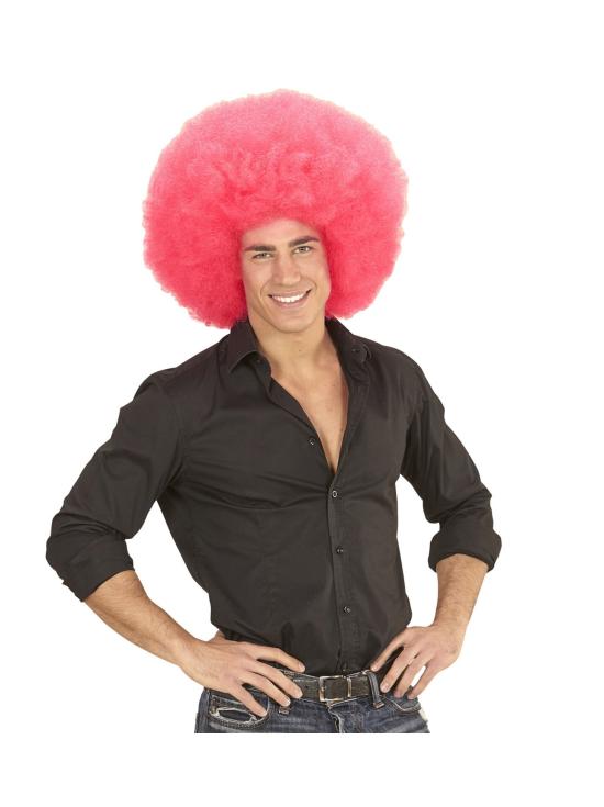 Peruca Afro Grande Rosa