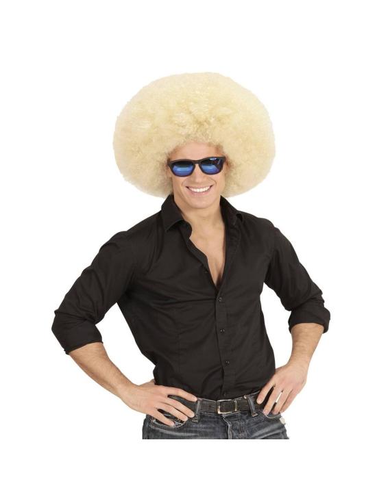 Peruca afro grande cor loira