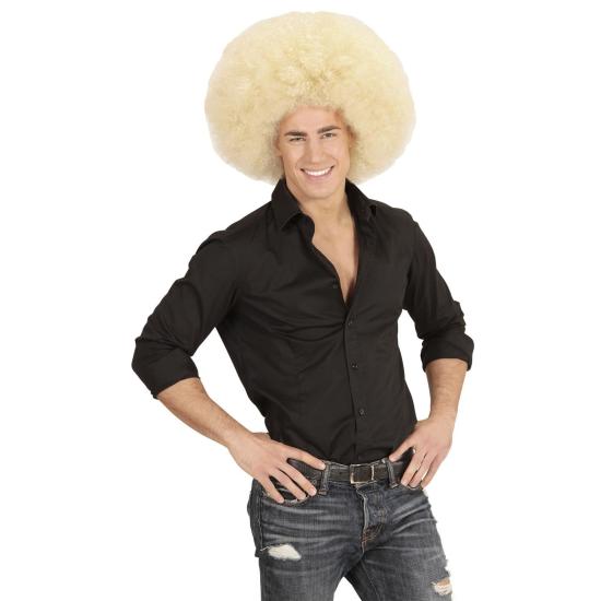 Peruca afro grande cor loira Peruca afro grande cor loira