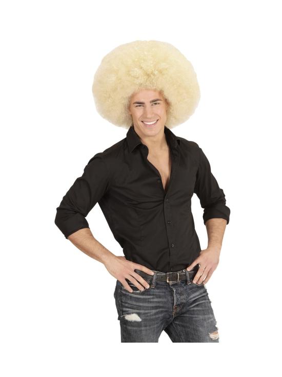 Peruca afro grande cor loira