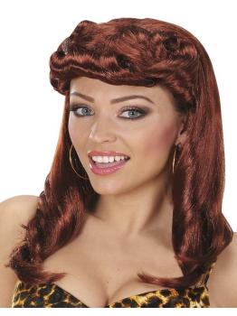 Peruca Anos 50 Pin Up Girl cor Castanha