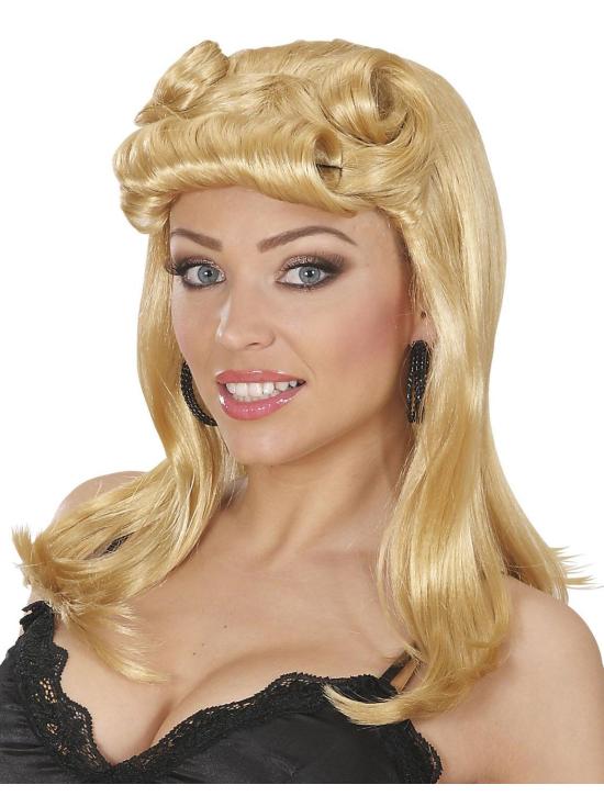 Peruca Pin Up Girl anos 50 na cor Loira.