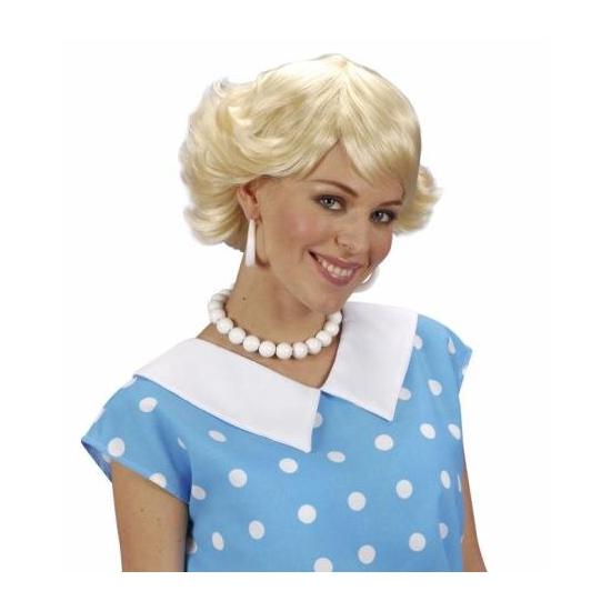 Peruca Anos 50 Curta Loira Peruca Anos 50 Curta Loira