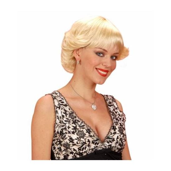 Peruca Anos 50 Curta Loira Peruca Anos 50 Curta Loira